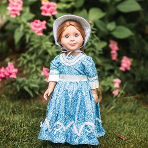 The Queen's Treasures 18 Inch Doll 1800's Style Blue Dress Gown and Hat